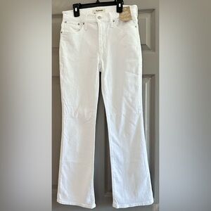 🆕 Madewell MID RISE KICK OUT NWT SZ 26 White Jeans
